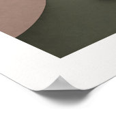 Abstracte harmonie | Overlappende vormen met gedem Poster (Hoek)