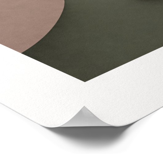 Abstracte harmonie | Overlappende vormen met gedem Poster (Hoek)