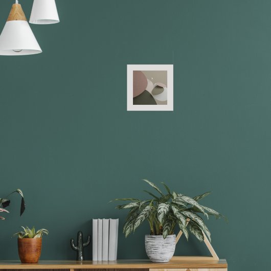 Abstracte harmonie | Overlappende vormen met gedem Poster (Woonkamer 1)