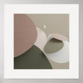 Abstracte harmonie | Overlappende vormen met gedem Poster (Voorkant)