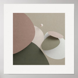 Abstracte harmonie | Overlappende vormen met gedem Poster