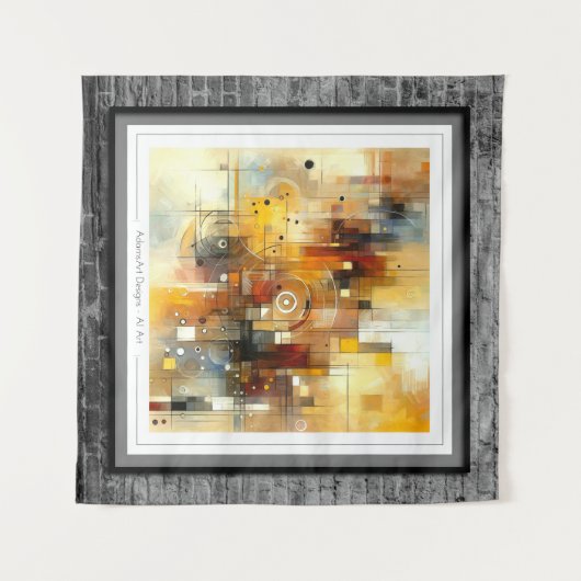 Abstracte Harmonie Wandkleed (Voorkant (horizontaal))