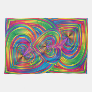 Abstracte hart Abstracte Theedoek