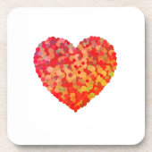 Abstracte Hart Confetti Kunst Bier Onderzetter (Voorkant)