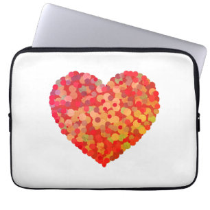 Abstracte Hart Confetti Kunst Laptop Sleeve