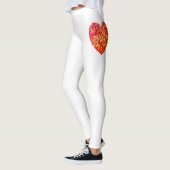 Abstracte Hart Confetti Kunst Leggings (Links)