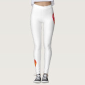 Abstracte Hart Confetti Kunst Leggings (Voorkant)