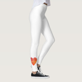Abstracte Hart Confetti Kunst Leggings