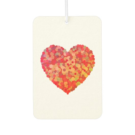 Abstracte Hart Confetti Kunst Luchtverfrisser (Voorkant)