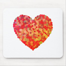 Abstracte Hart Confetti Kunst Muismat