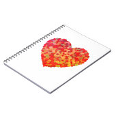 Abstracte Hart Confetti Kunst Notitieboek (Linkerzijde)