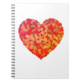 Abstracte Hart Confetti Kunst Notitieboek