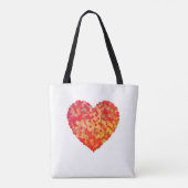 Abstracte Hart Confetti Kunst Tote Bag (Achterkant)