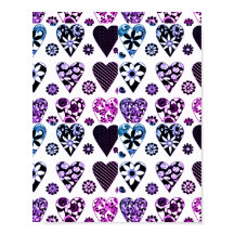 Abstracte harten en bloemen Moderne Pop voor kleur