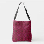 abstracte harten en bloemen mousepad crossbody tas (Achterkant)