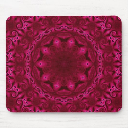 abstracte harten en bloemen mousepad muismat (Voorkant)