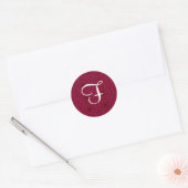 Abstracte harten en bloemen ronde sticker (Envelop)