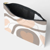 Abstracte harten in bruin, bruin en grijs etui (Open)