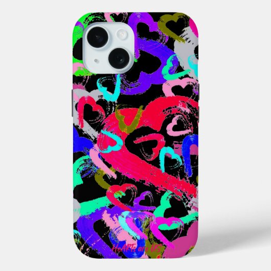 Abstracte harten iPhone 15 Hoesje (Achterkant)