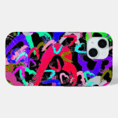 Abstracte harten iPhone 15 Hoesje (Achterkant (horizontaal))