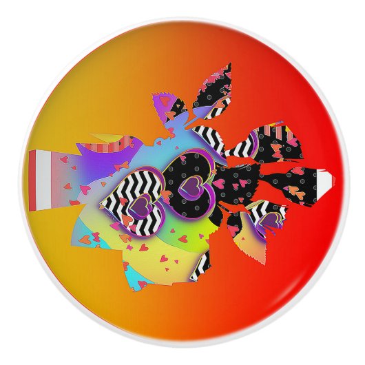 Abstracte harten keramische knop (Voorkant)