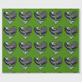 Abstracte harten op liefde valentijn inpakpapier (Vlak)