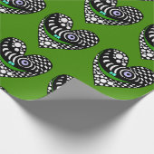 Abstracte harten op liefde valentijn inpakpapier (Hoek)