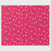 Abstracte harten op rood cadeaupapier (Vlak)