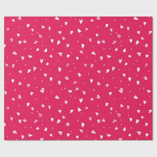 Abstracte harten op rood cadeaupapier (Vlak)