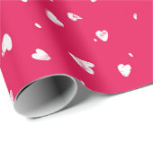 Abstracte harten op rood cadeaupapier (Rol Hoek)