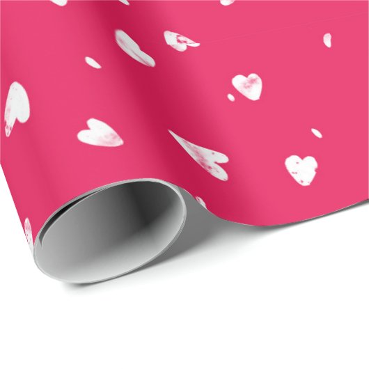 Abstracte harten op rood cadeaupapier (Rol Hoek)