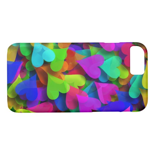 Abstracte harten regenboog Case-Mate iPhone case (Achterkant (Horizontaal))