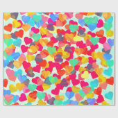 Abstracte harten voor de Valentijnsdag Cadeaupapier (Vlak)