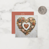 Abstracte Hartjes uit de Oude Doos - Gewone Notiti Notitiekaartje (Voorkant / Achterkant in situ)