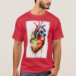 Abstracte hartkunst t-shirt