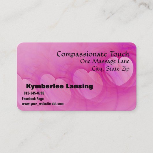 Abstracte hartlijnillustratie visitekaartje (Voorkant)