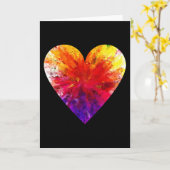 Abstracte Hartontwerp Kunst Kaart (Gele Bloem)