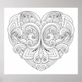 Abstracte hartslag 2 poster (Voorkant)