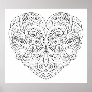 Abstracte hartslag 2 poster