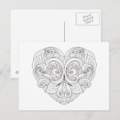 Abstracte hartslag briefkaart (Voorkant / Achterkant)