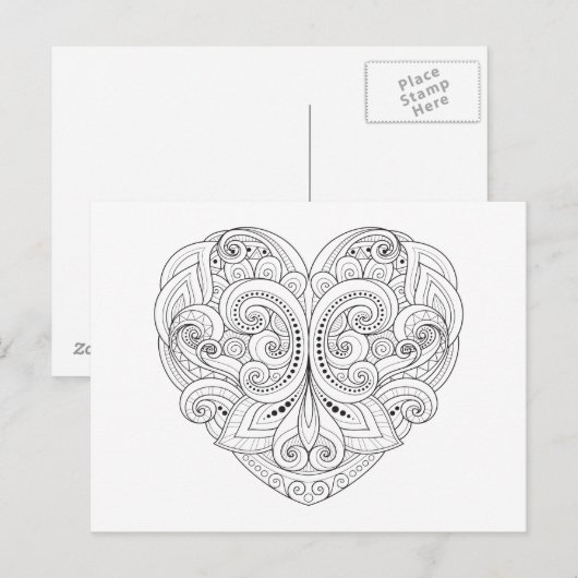 Abstracte hartslag briefkaart (Voorkant / Achterkant)