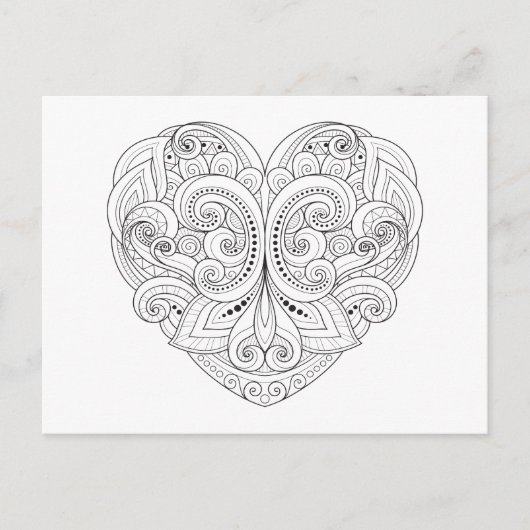 Abstracte hartslag briefkaart (Voorkant)