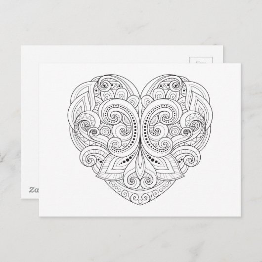 Abstracte hartslag briefkaart (Voorkant / Achterkant)