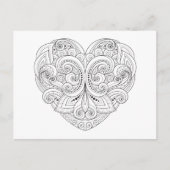 Abstracte hartslag briefkaart (Voorkant)