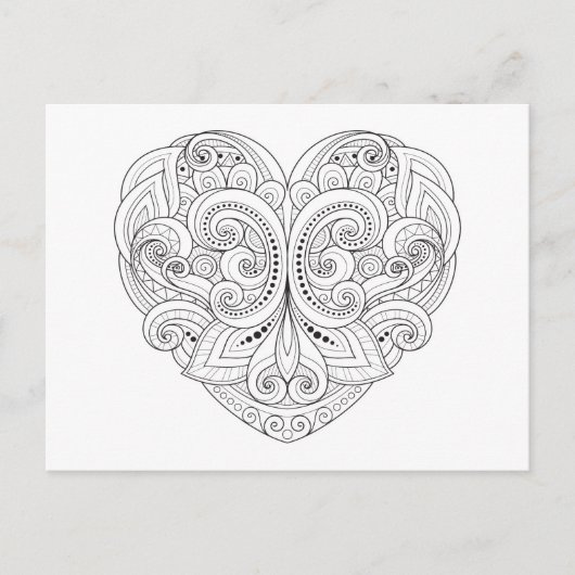 Abstracte hartslag briefkaart (Voorkant)