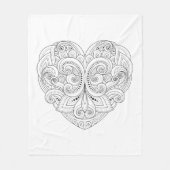 Abstracte hartslag fleece deken (Voorkant)