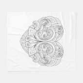 Abstracte hartslag fleece deken (Voorkant (Horizontaal))