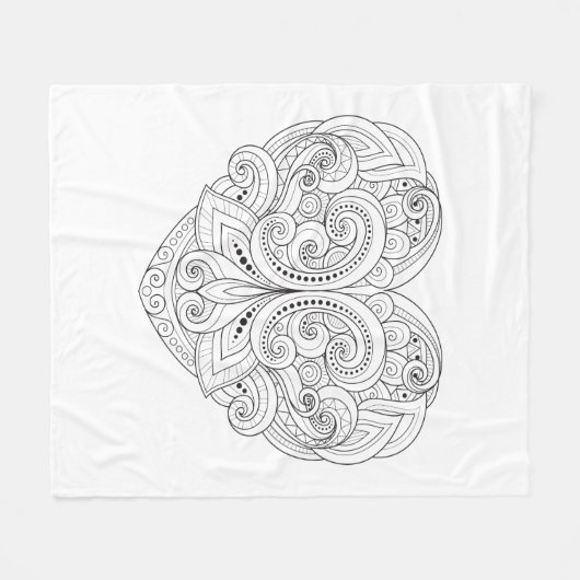 Abstracte hartslag fleece deken (Voorkant (Horizontaal))