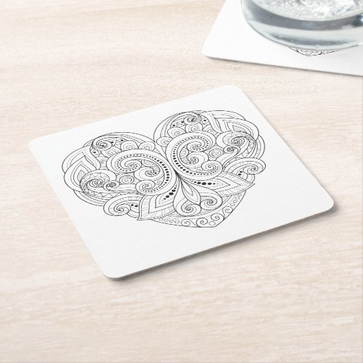 Abstracte hartslag kartonnen onderzetters (Schuin)