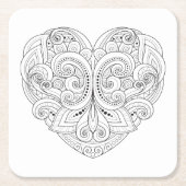 Abstracte hartslag kartonnen onderzetters (Voorkant)